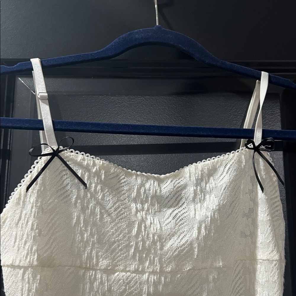 NWT White Spaghetti Strap Dress Size Medium - Picture 2 of 5